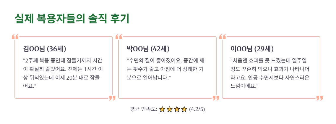 실제 복용자들의 솔직 후기