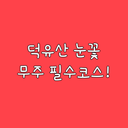 덕유산 향적봉 눈꽃과 구천동 계곡의 ..