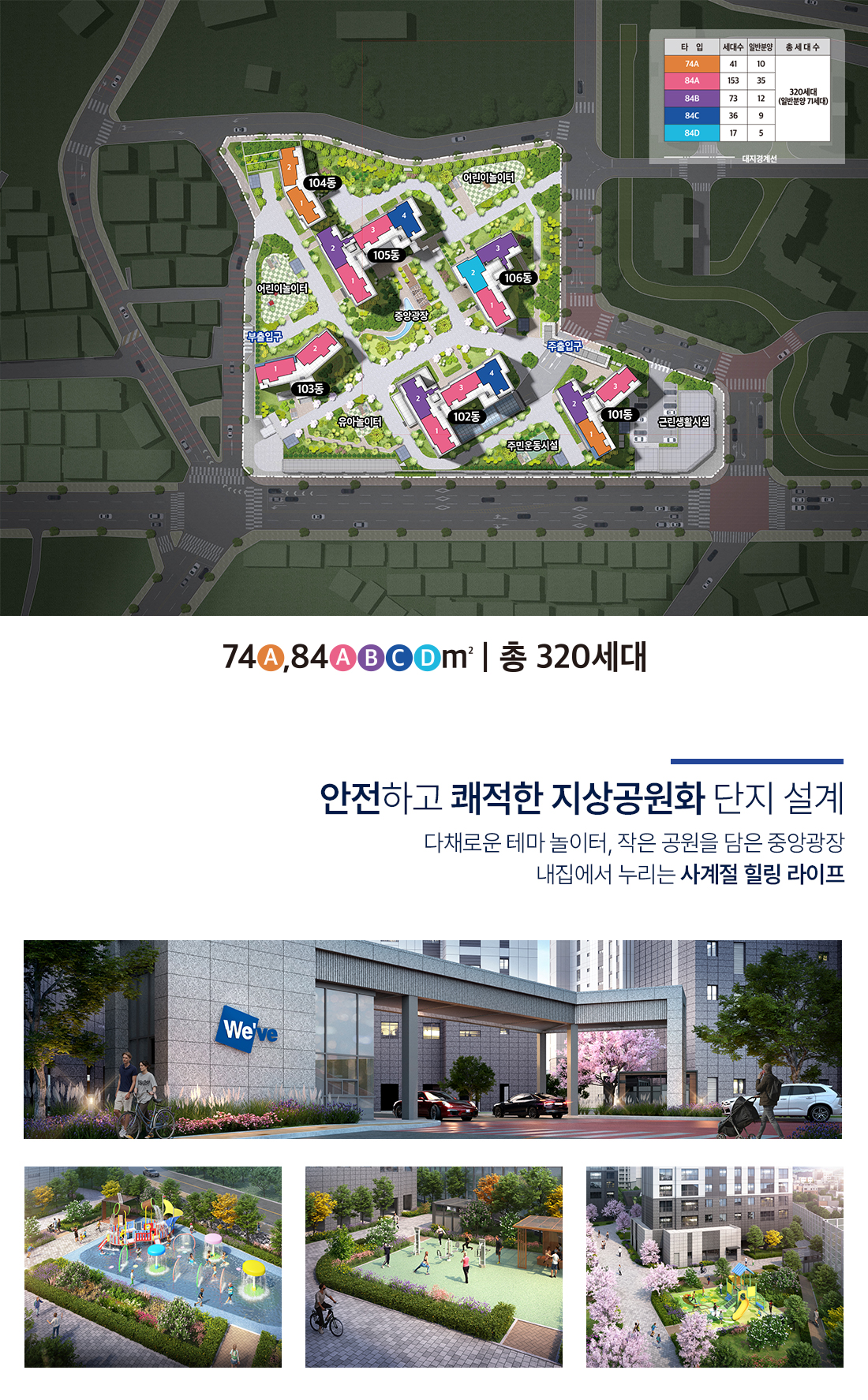 두산위브 트레지움 월산 단지배치도