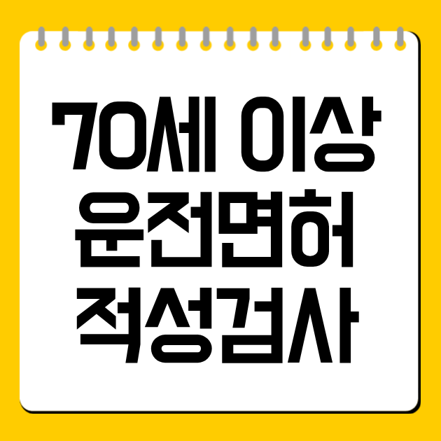 70세 이상 운전면허 적성검사