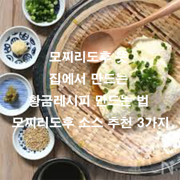 모찌리도후 뜻 집에서 만드는 황금레시피 만드는 법 모찌리도후 소스 추천 3가지