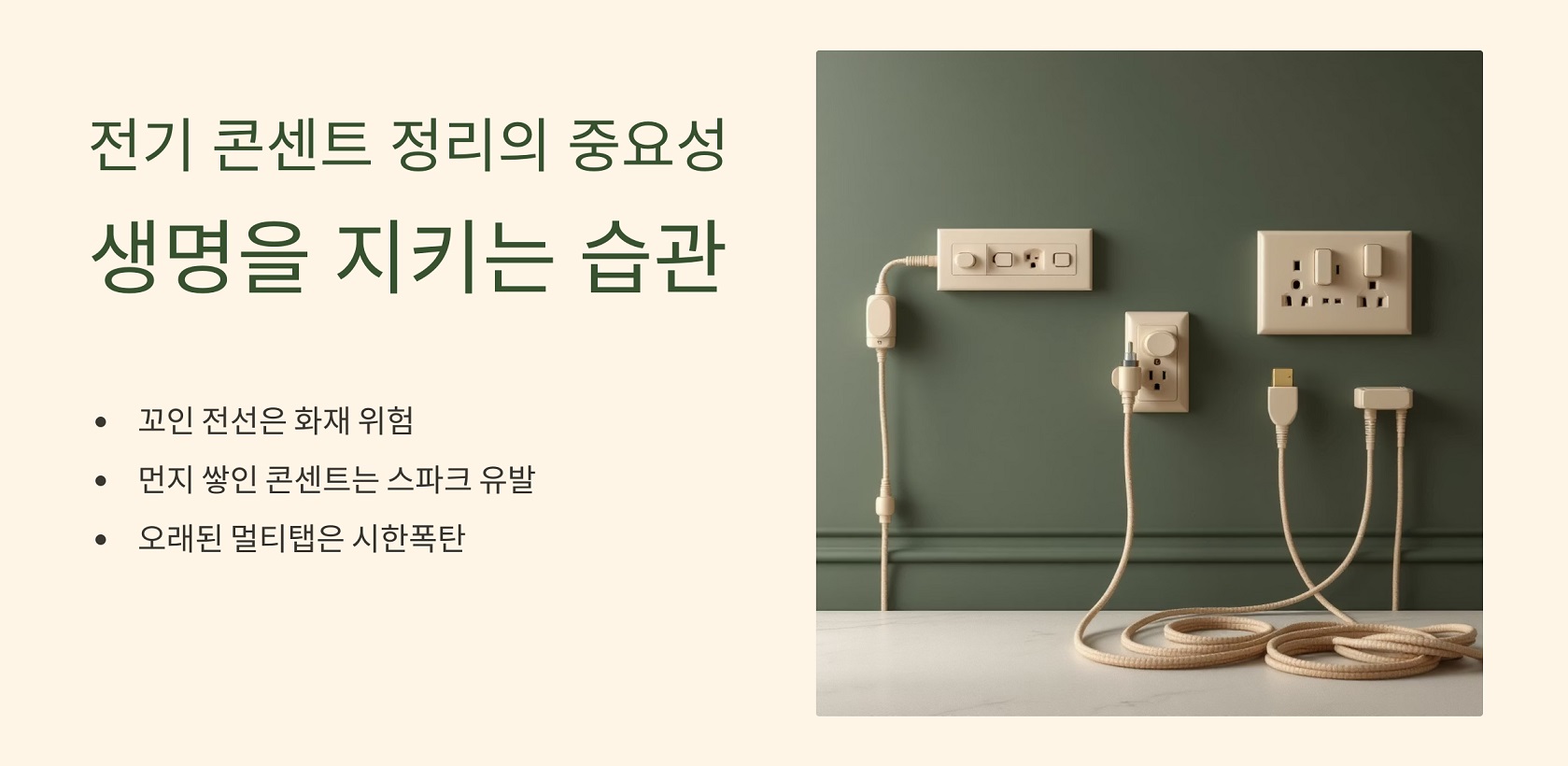 전기 콘센트 정리의 중요성