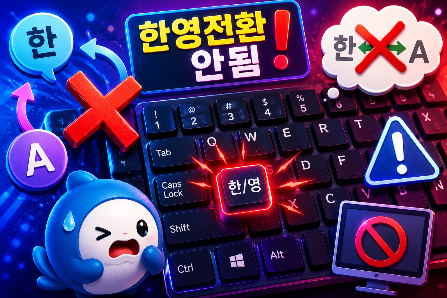 키보드 한영전환 안됨 해결방법 총정리 한영 키 안눌림 원인