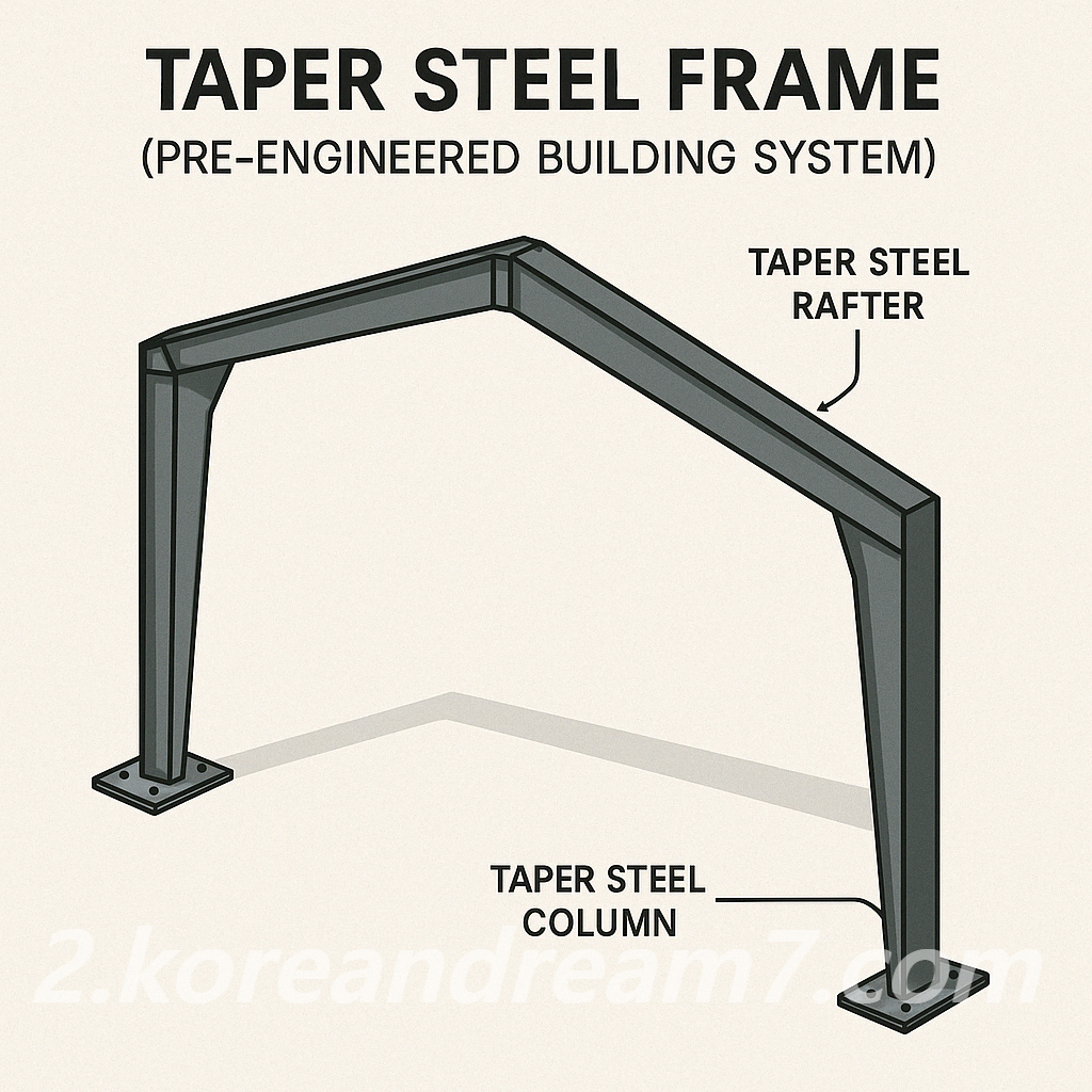테이퍼 강재 프레임(Taper Steel Frame)과 PEB 시스템의 이해