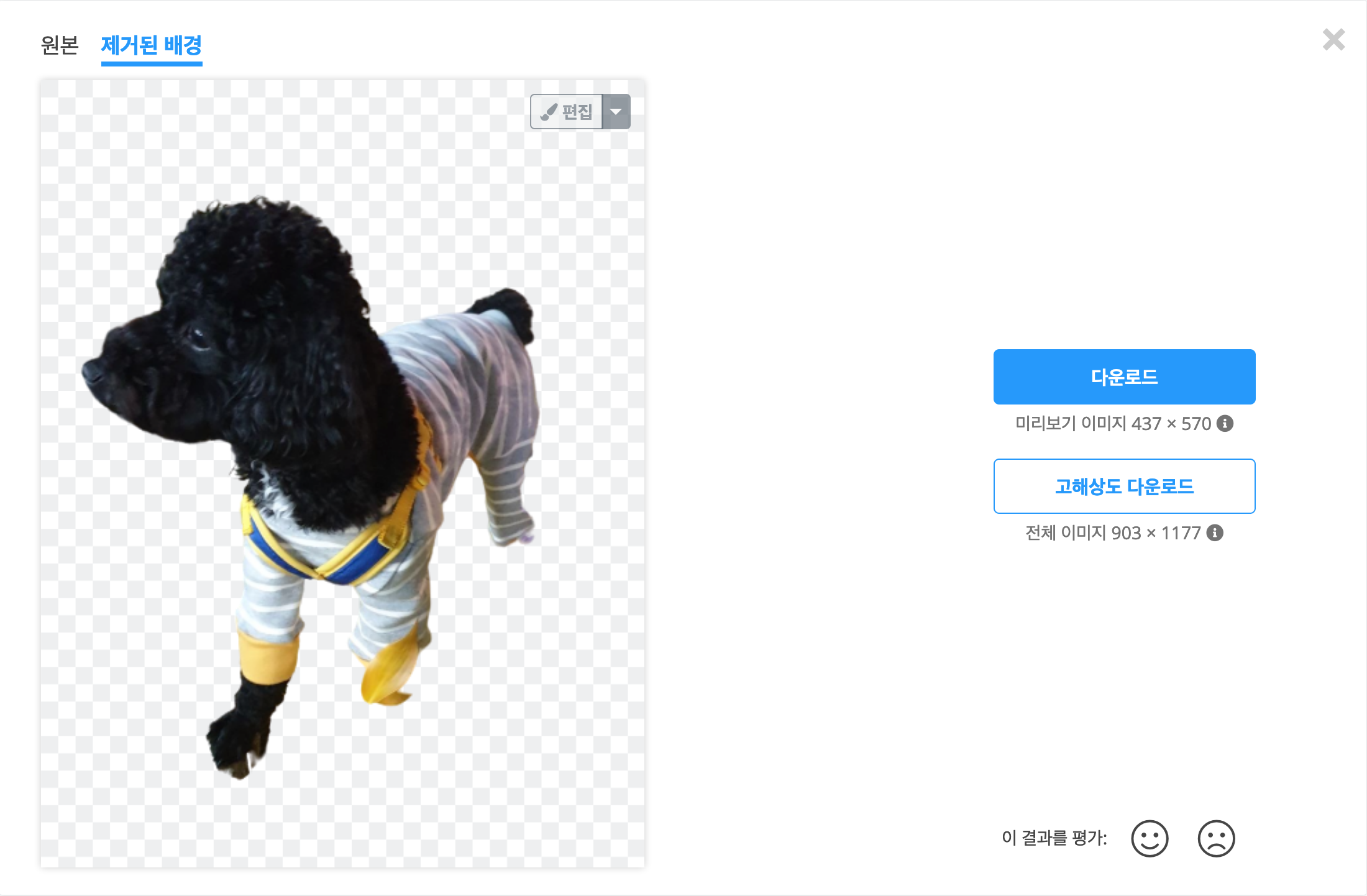 복잡한 배경의 사진 배경 제거