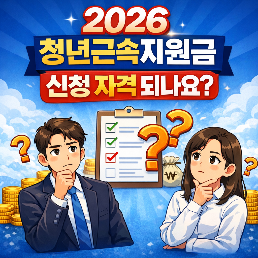 2026 청년근속지원금 신청 자격 되나요