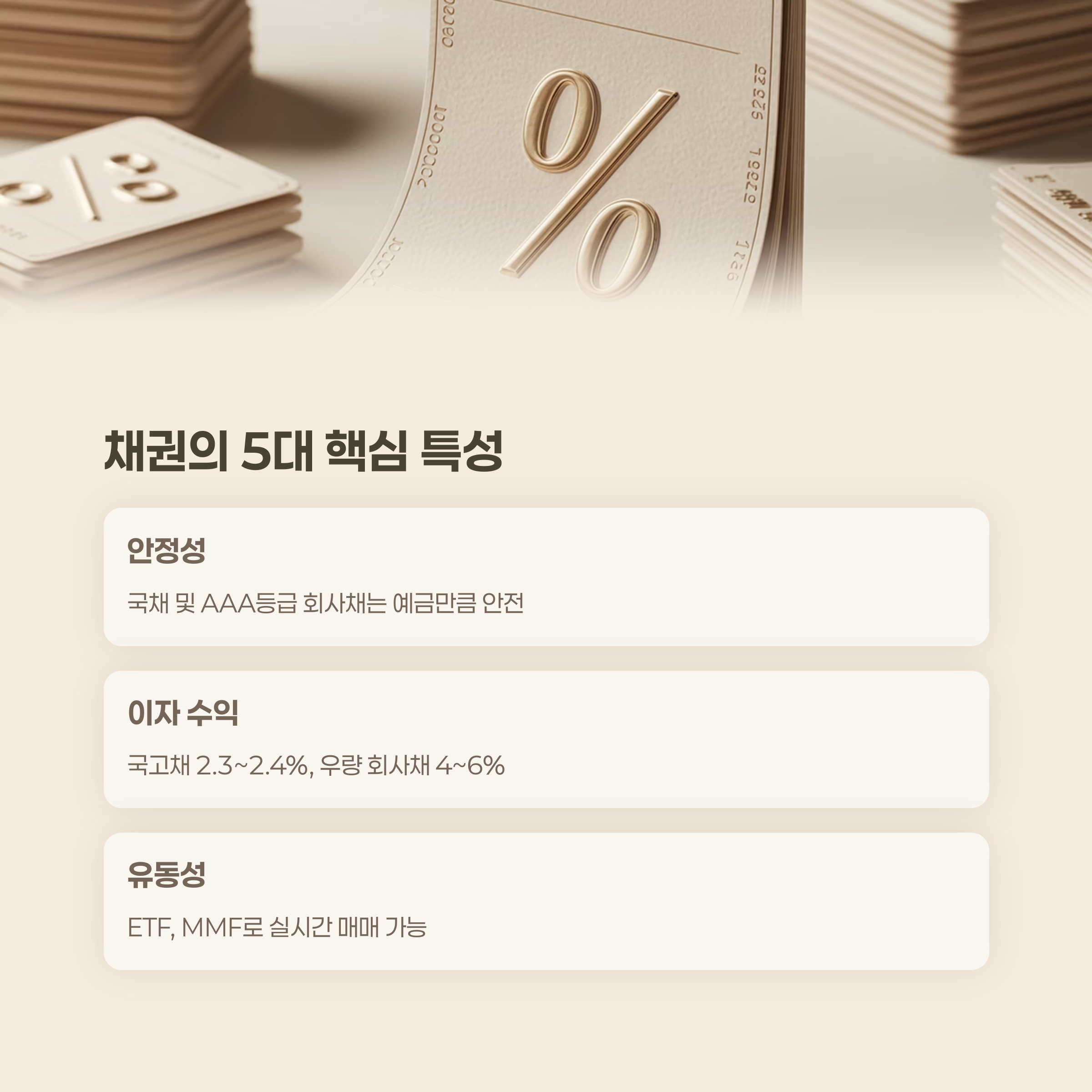 채권 투자의 5대 핵심 특성