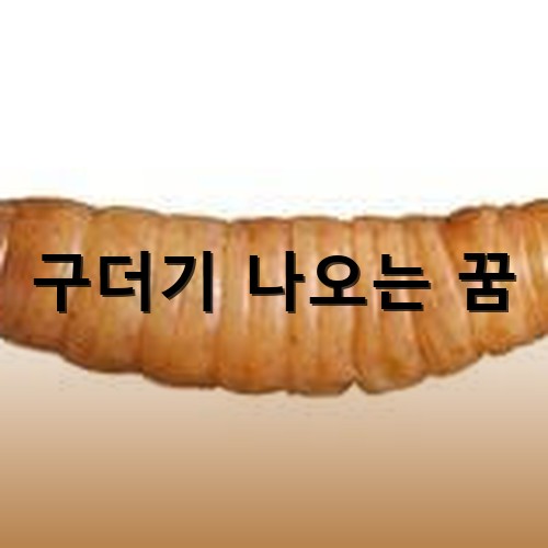 노랗고-징그럽지만-영양많은-구더기