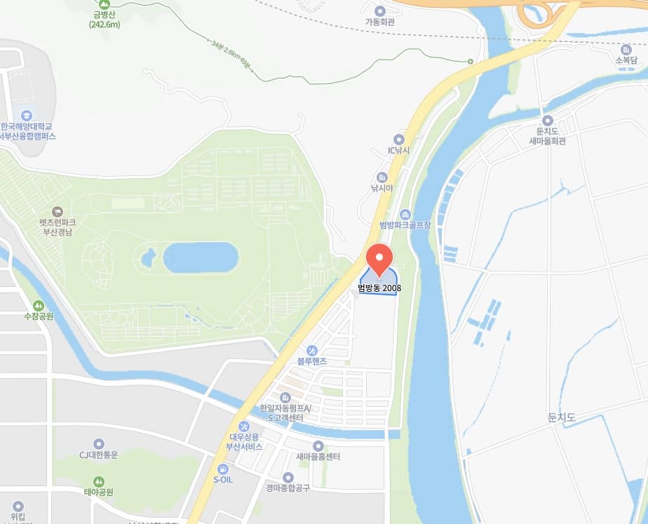 부경경마공원역 대방 디에트르 더리버 위치도