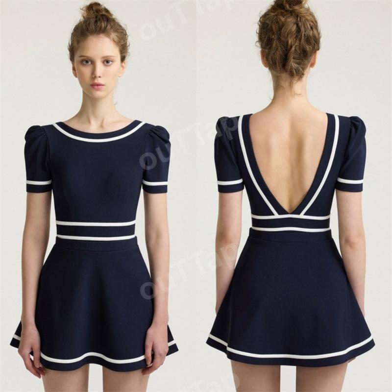 유교걸수영복 여자 실내 수영복 엄마 반팔 심플 치마