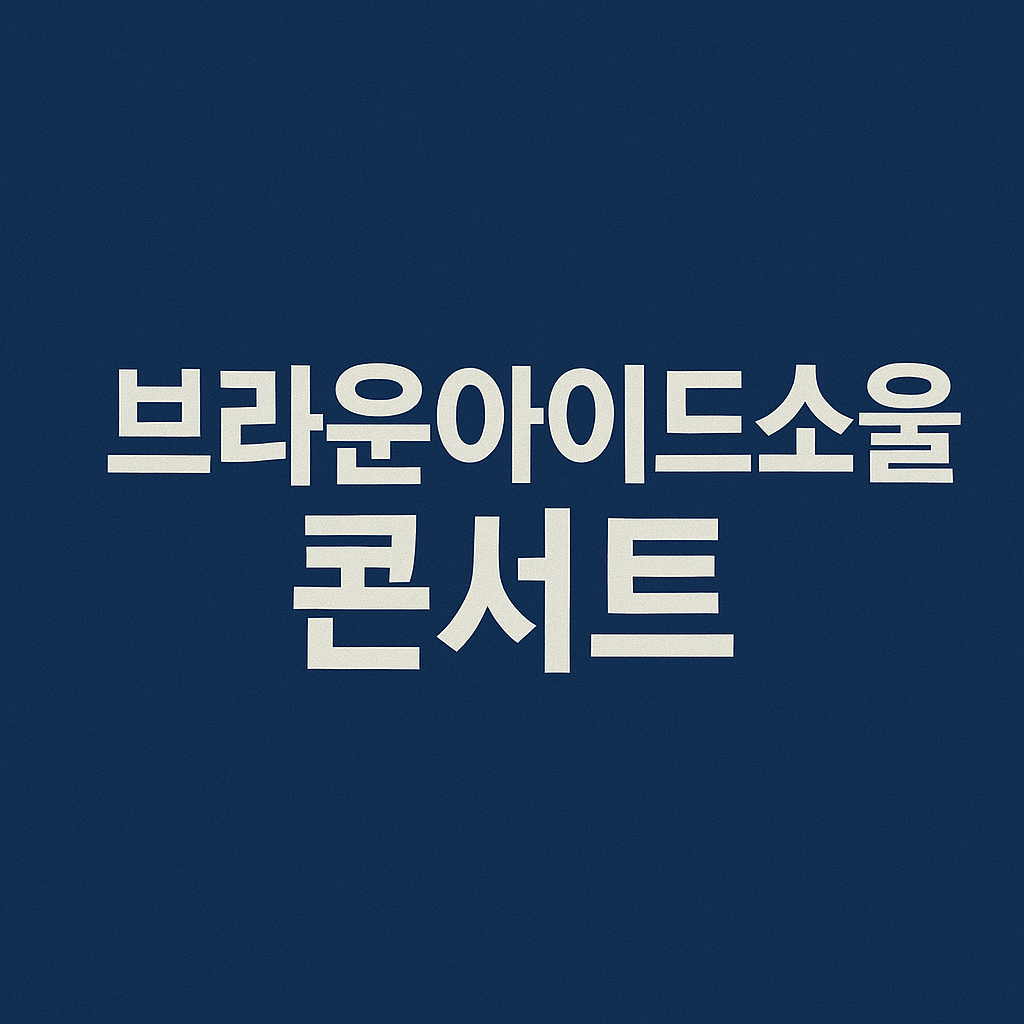 브라운아이드소울 콘서트 2025