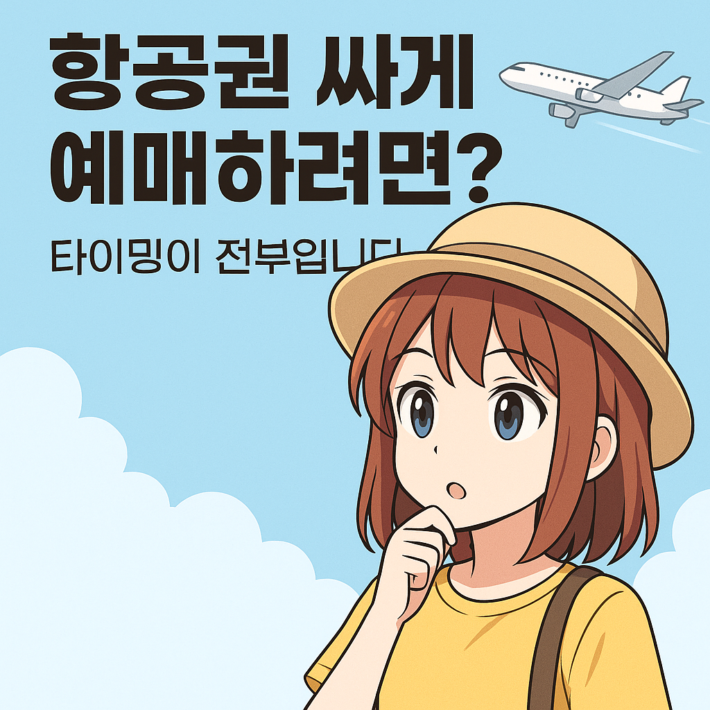 항공권 싸게 예매하려면? 타이밍이 전부입니다