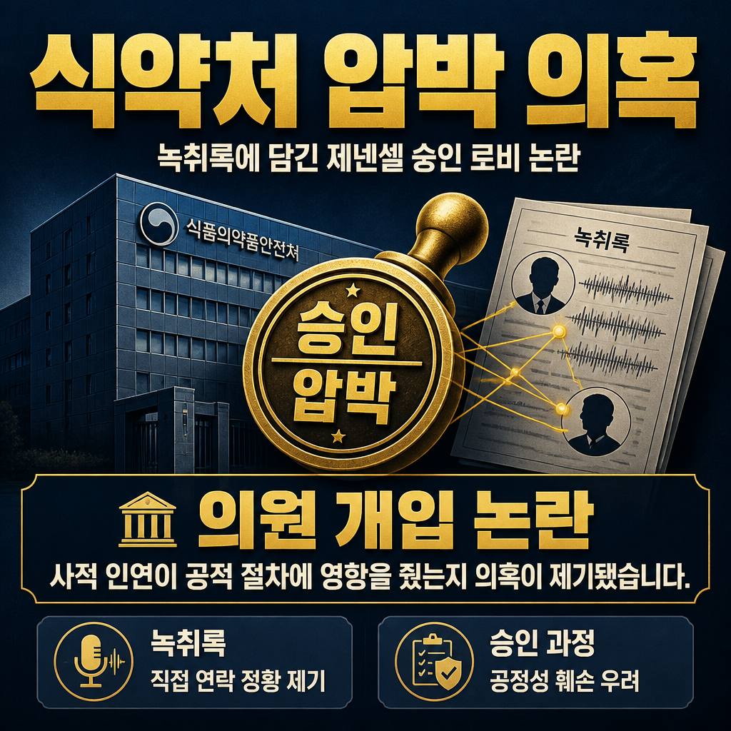 식약처 압박 의혹