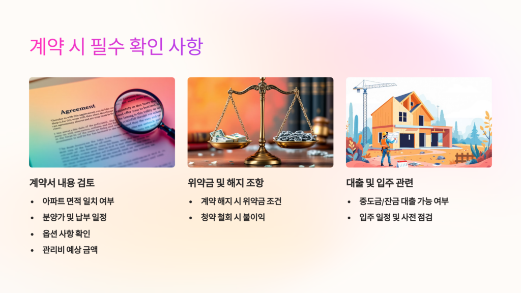 계약 시 필수 확인 사항