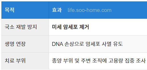 방사선치료의 목적과 효과