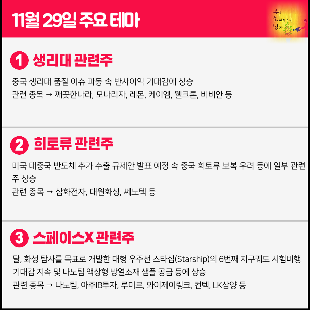 생리대 관련주