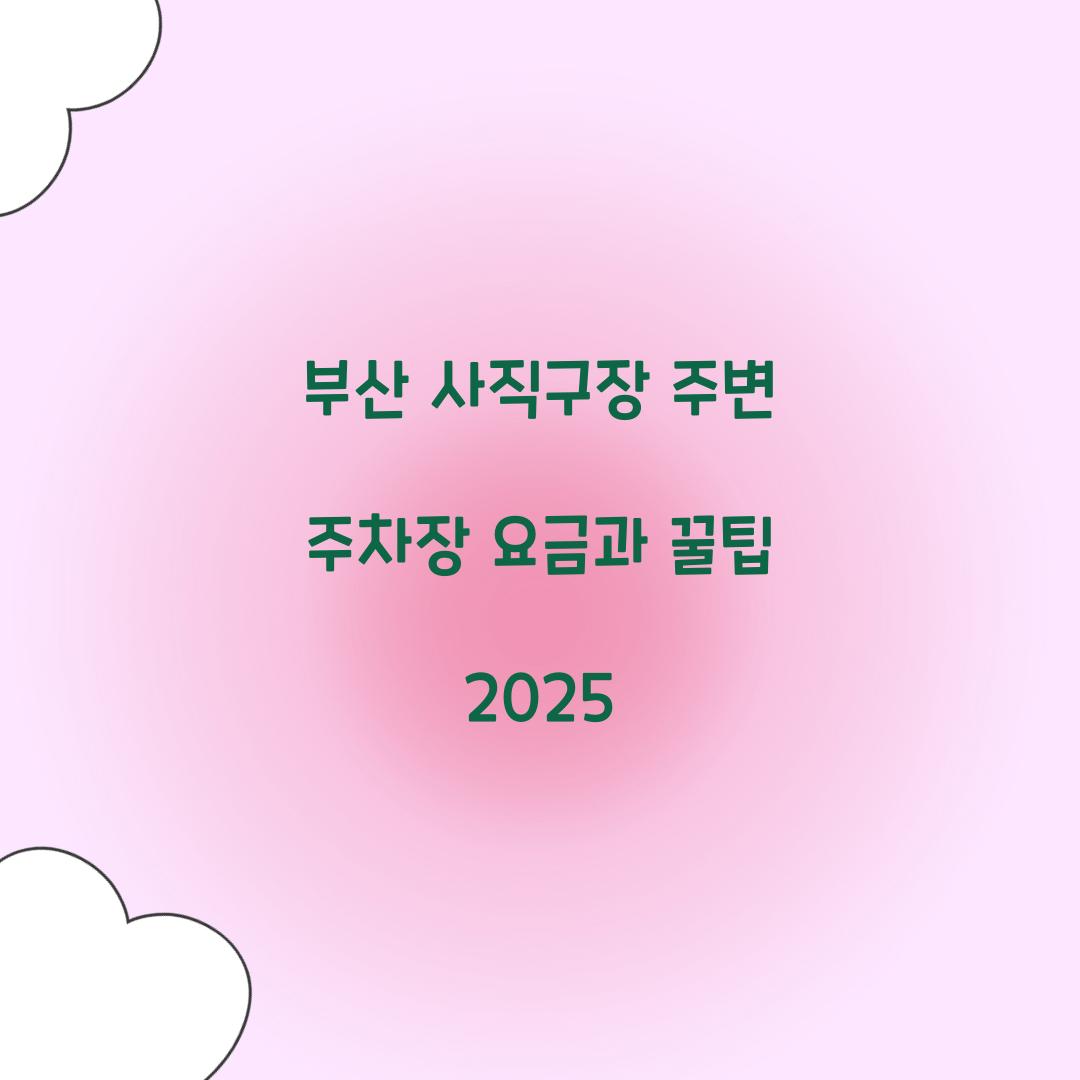 부산 사직구장 주변 주차장