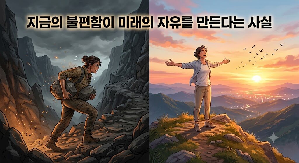 지금의 불편함이 미래의 자유를 만든다 이미지