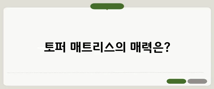 토퍼 매트리스 추천! 장점, 단점 비교 분석
