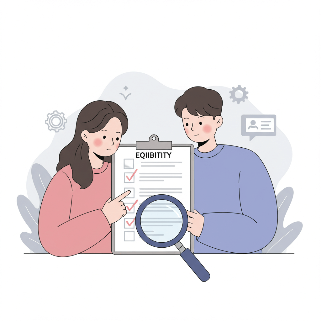 신청 조건을 체크하는 장면 3