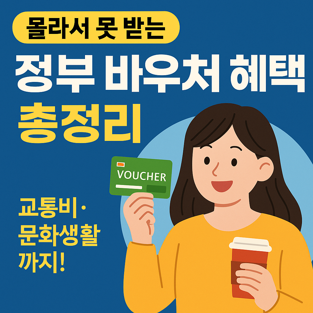 “몰라서 못 받는 정부 바우처 혜택 총정리 – 교통비부터 문화생활까지 지원금 꿀팁!”