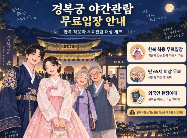 2026 경복궁 야간관람 가을 데이트｜예매&middot;한복 무료입장&middot;추천 동선