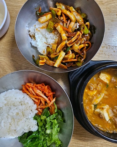 용산-콩국수-진미식당-청국장-오징어볶음