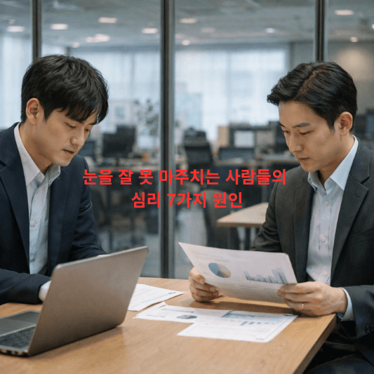 시선회피, 눈못마주침, 사회불안, 자존감낮은사람, 대인관계심리, 연애심리, 면접심리, 불안증상, 커뮤니케이션, 심리학