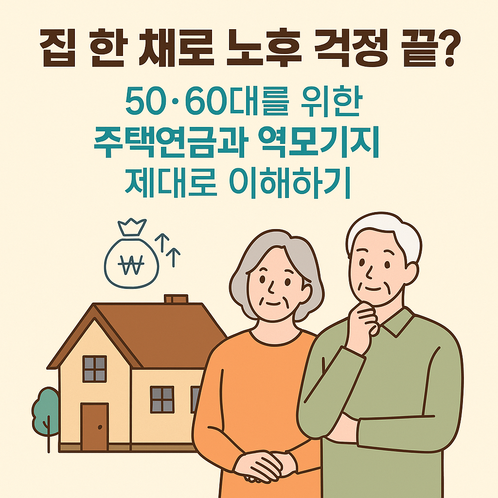 집 한 채로 노후 걱정 끝? 50·60대를 위한 주택연금과 역모기지 제대로 이해하기