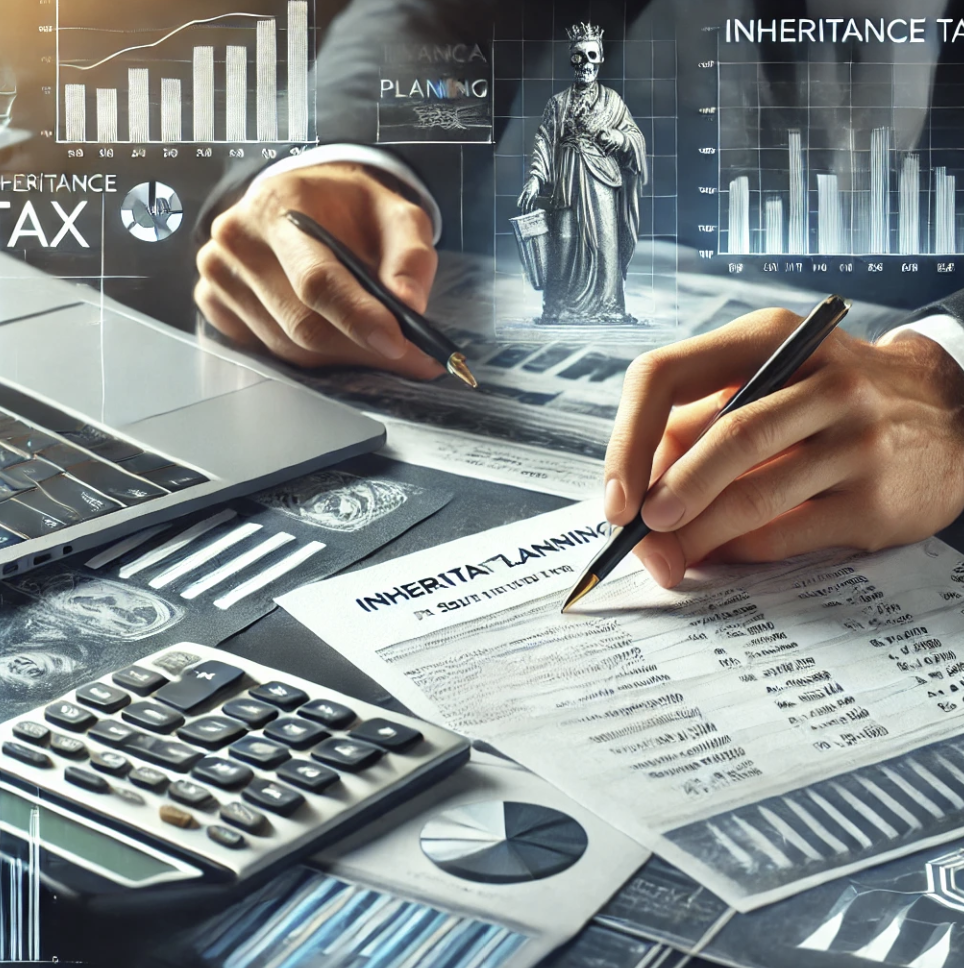 상속세 재정 계획과 세금 분석하는 장면