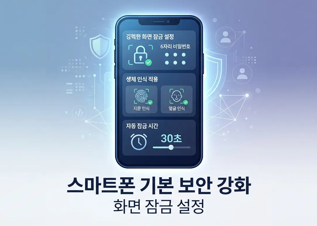 스마트폰 기본 보안 강화와 화면 잠금 설정