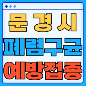 경상북도 문경시 폐렴구균 백신 무료 예방접종 비용지원 가격 신청방법 대상자 간격 13가 15가 20가 23가
