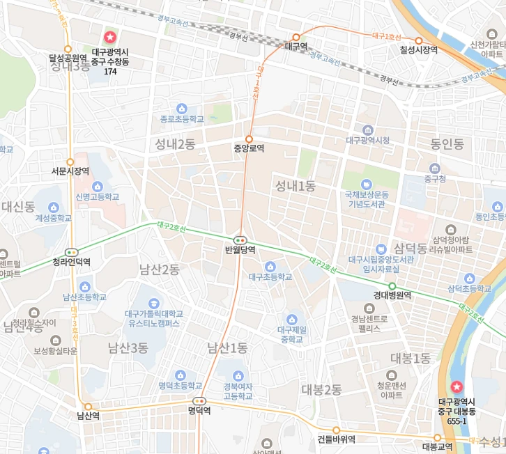 대구 중구 무료물놀이터2곳