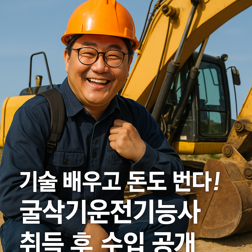 기술 배우고 돈도 번다! 굴삭기운전기능사 취득 후 수입 공개