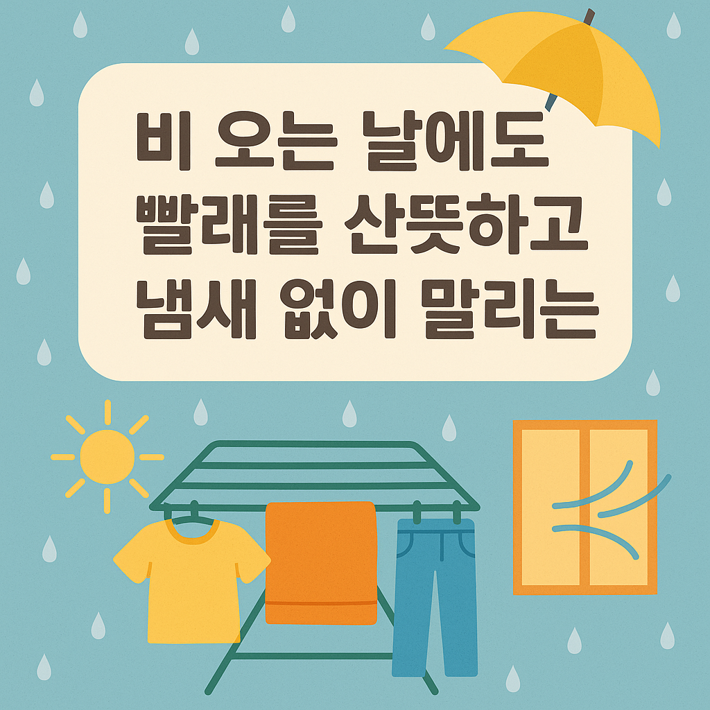 비 오는 날에도 빨래를 산뜻하고 냄새 없이 말리는 법