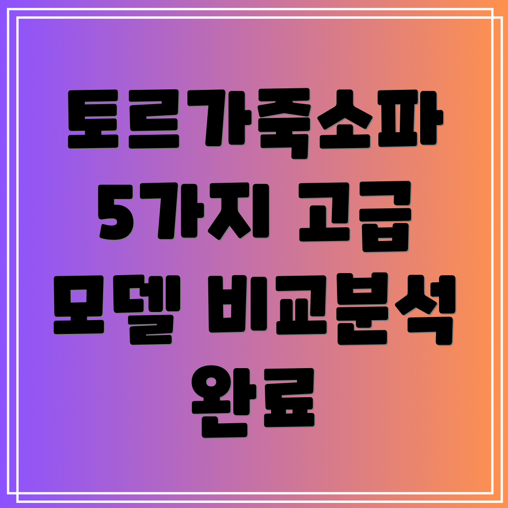 토르가죽소파선택가이드5가지고급모델분석및비교