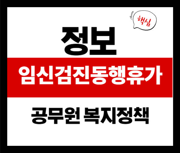 임신 검진 동행 휴가란? 2025년부터 달라지는 공무원 출산 지원 정책