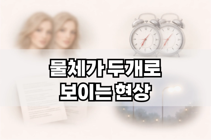 물체가 두개로 보이는 현상