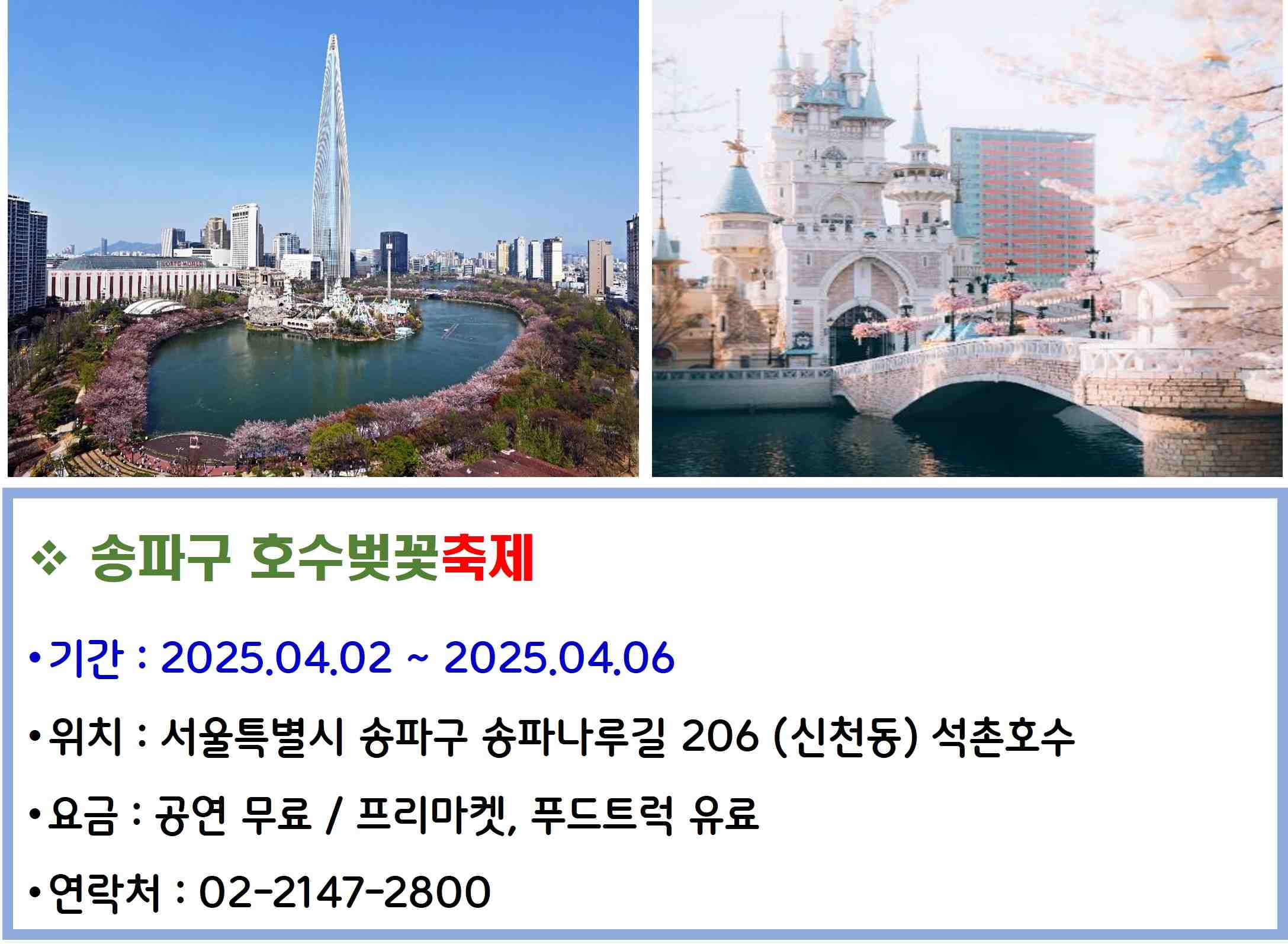 송파구 호수벚꽃 축제