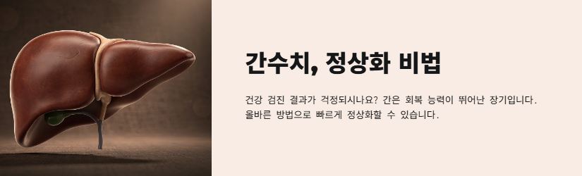 간수치 정상화 방법