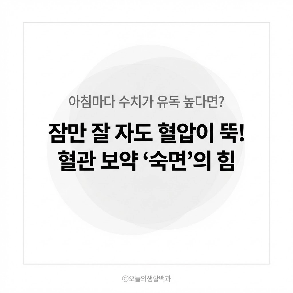 잠만 잘 자도 수치가 떨어진다 혈관이 스스로 회복하는 '골든타임'의 비밀