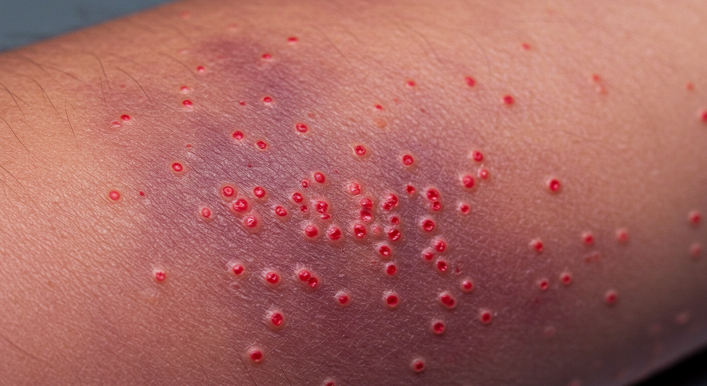 붉은 반점이나 작은 출혈이 몸에 생겼다면 혈소판 감소 증상일 수 있어요.