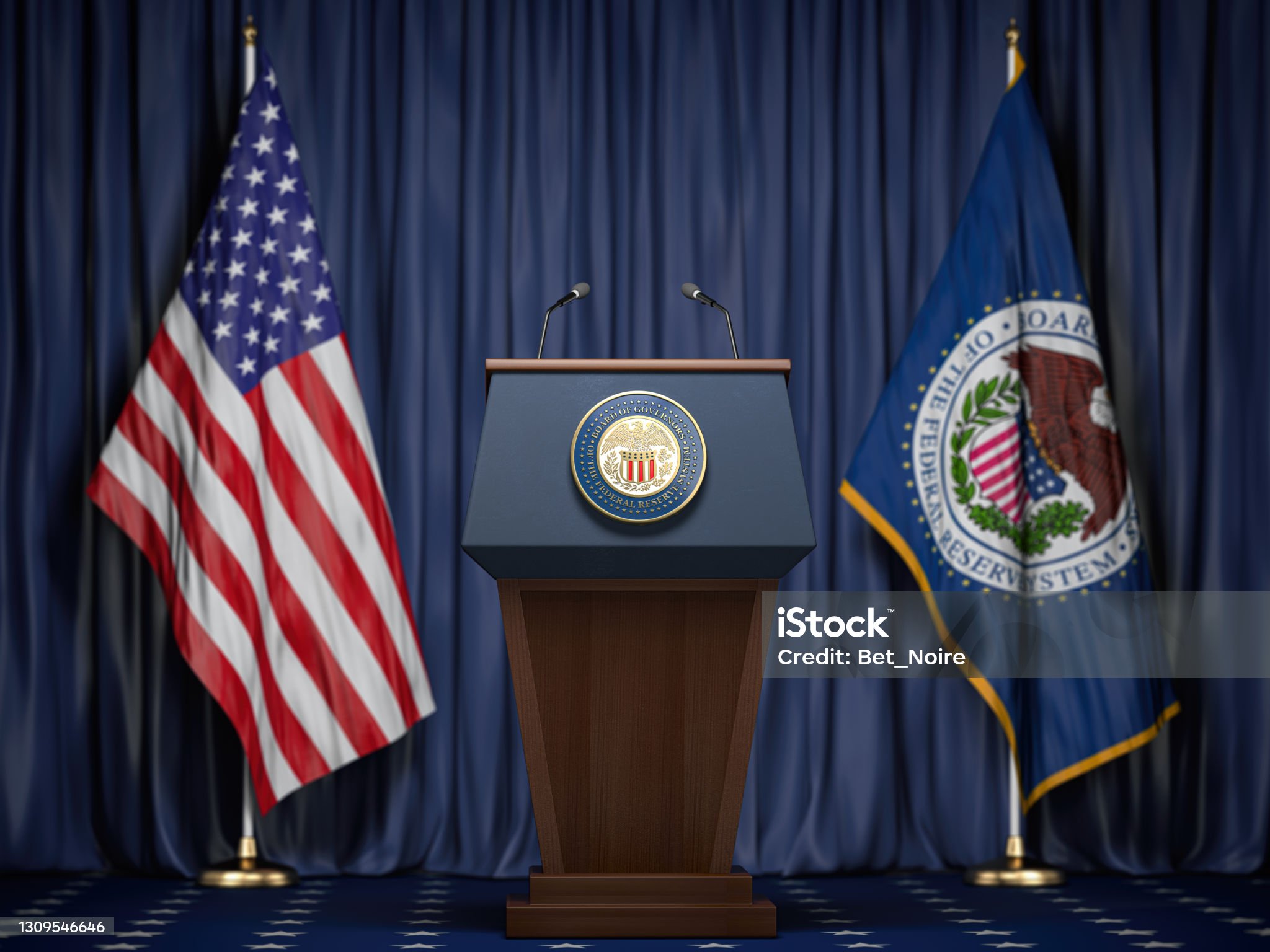 미연방준비제도이사회 브리핑룸 사진