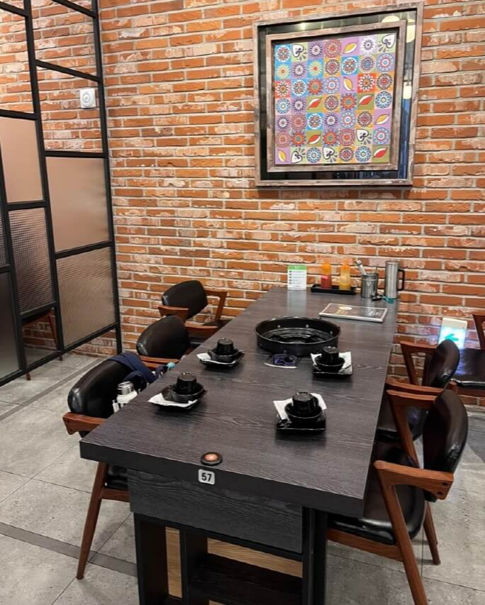 샤브쌈주머니 테이블