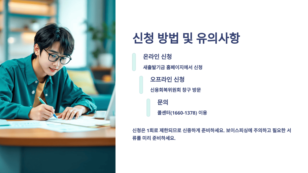 신청 방법 및 유의사항