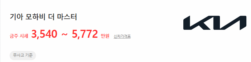 모하비 더 마스터 중고차