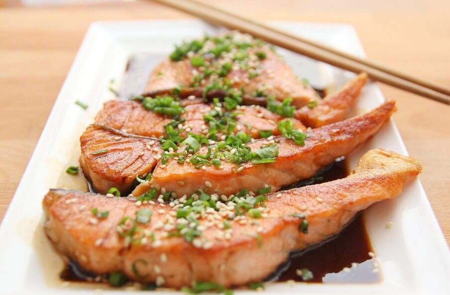 연어 스테이크의 모습