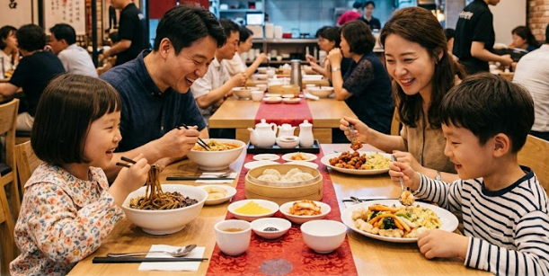 쌍둥이 외식 1인 1메뉴