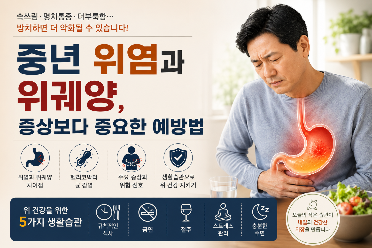 위염과 위궤양 예방법