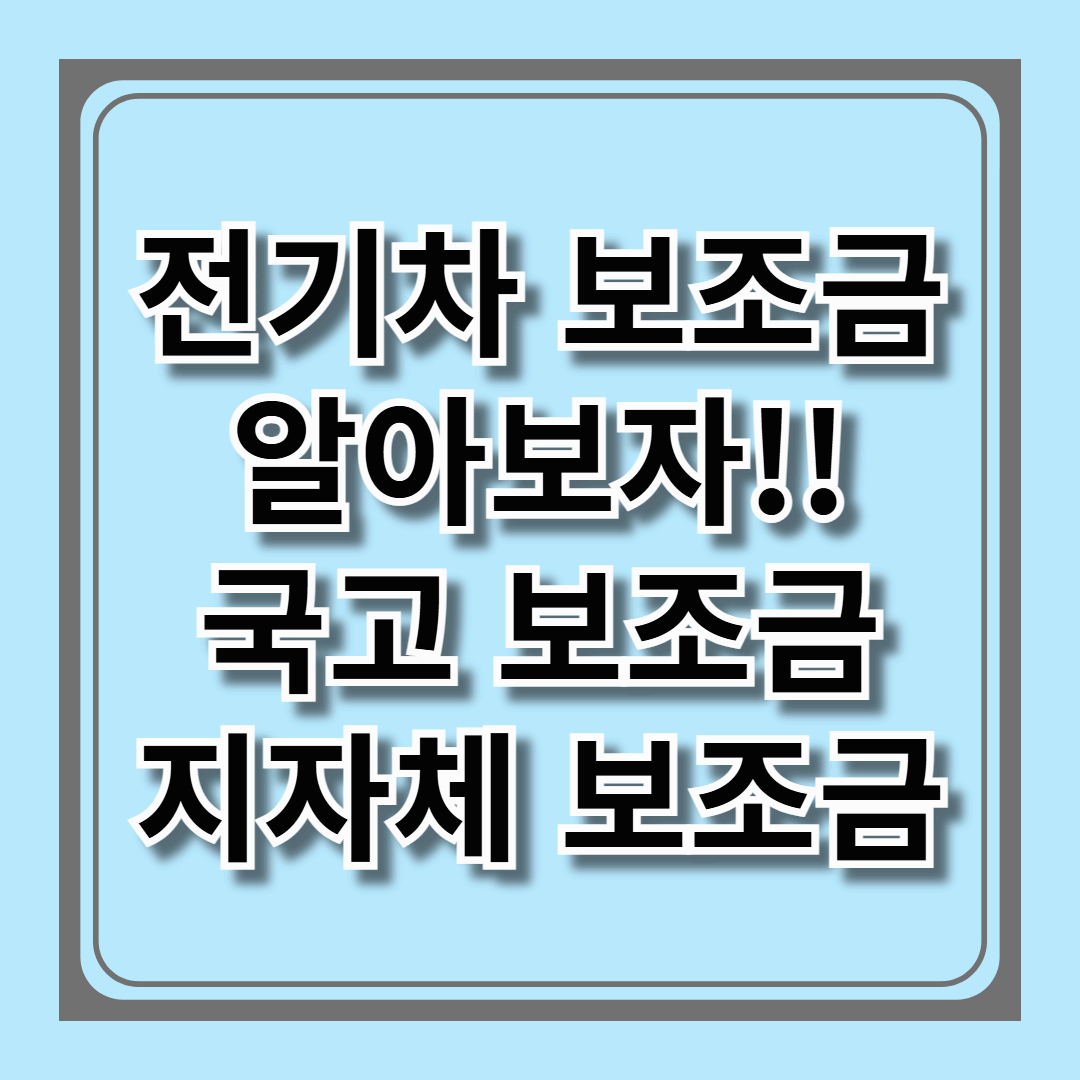 보조금으로 전기차 사는 법!! – 국고 보조금 &amp; 지자체 보조금